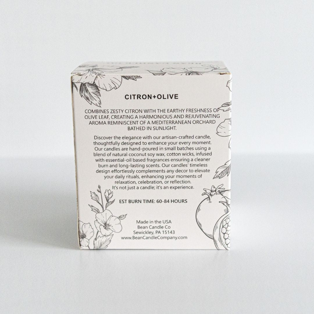 Citron Olive Classic Candle - Bean Candle Co