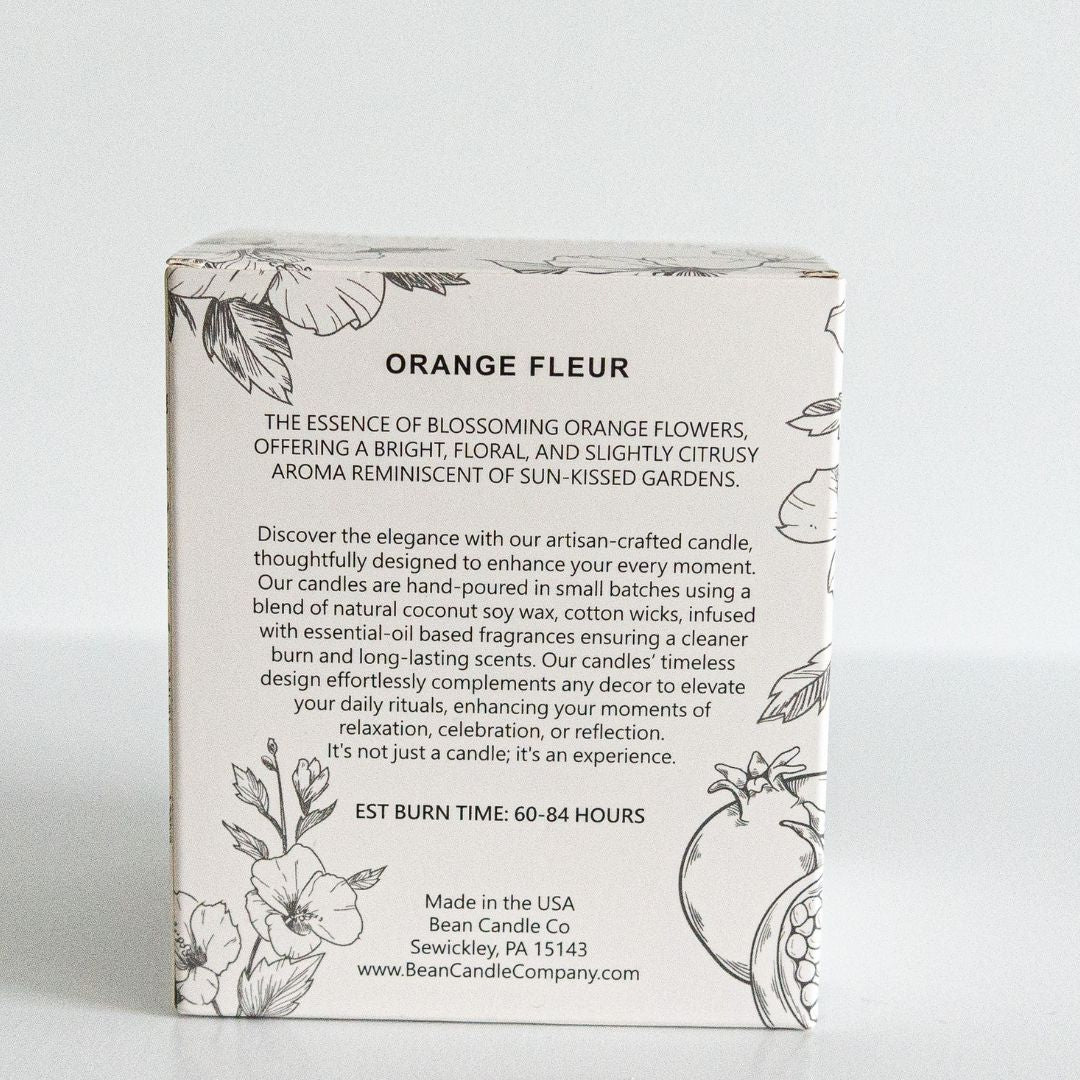 Orange Fleur Classic Candle - Bean Candle Co