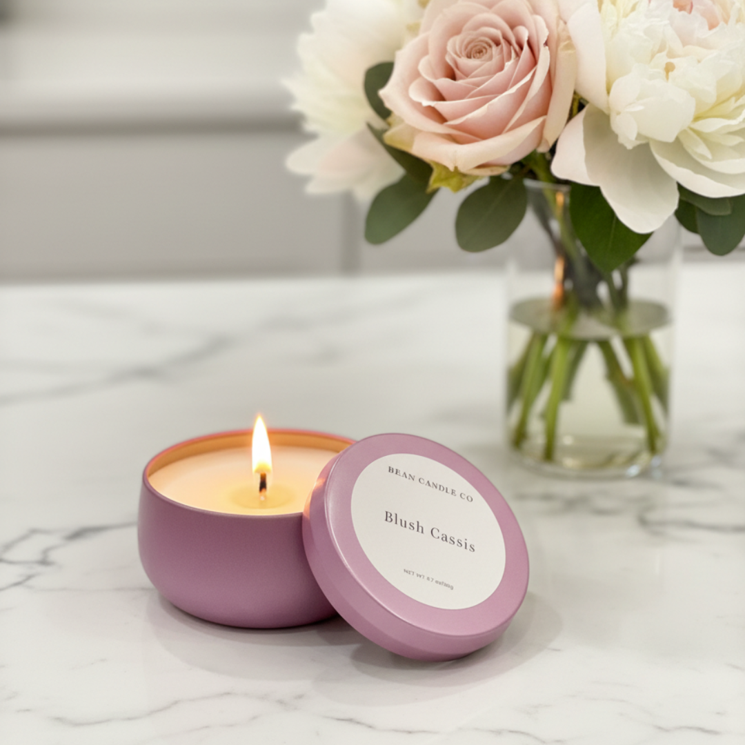 Blush Cassis Travel Tin Candle