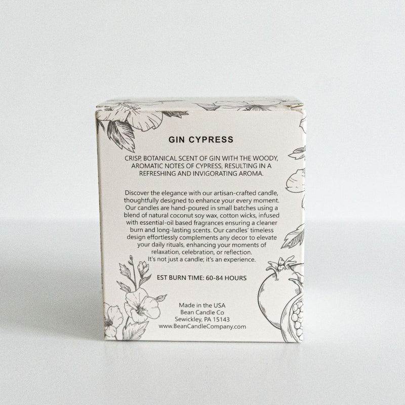 Gin Cypress Classic Candle - Bean Candle Co