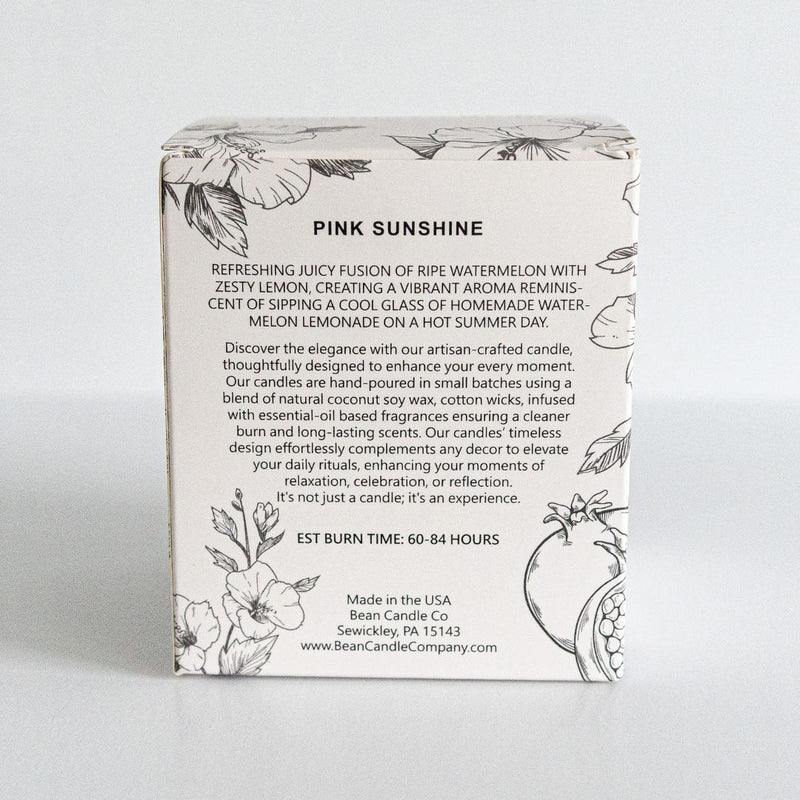 Pink Sunshine Classic Candle - Bean Candle Co