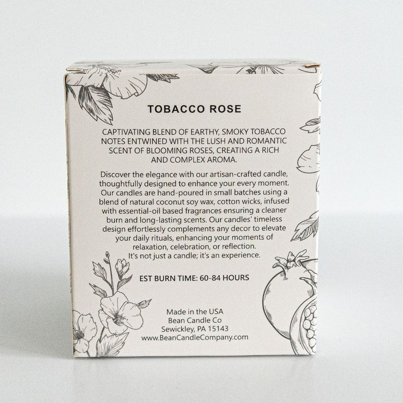 Tobacco Rose Classic Candle - Bean Candle Co