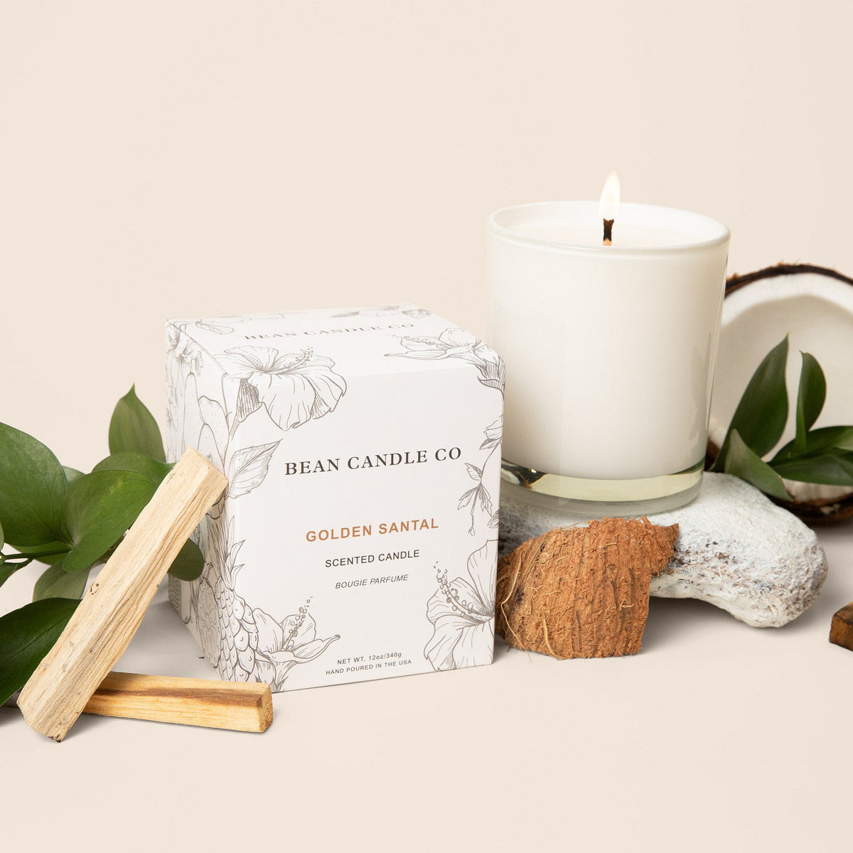 Golden Santal Classic Candle - Bean Candle Co